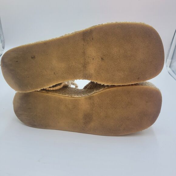 Mudd Women's Y2K Platform Espadrille Sandals Cream Approximate Size 10 Beachy - Picture 11 of 13